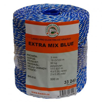 Polyetylenové lanko Extra mix blue 3mm 