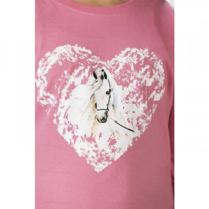 Dětské triko s dl. rukávem HKM Spirit růžové
