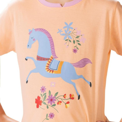 Dětské tričko HKM Flower Pony meruňkové