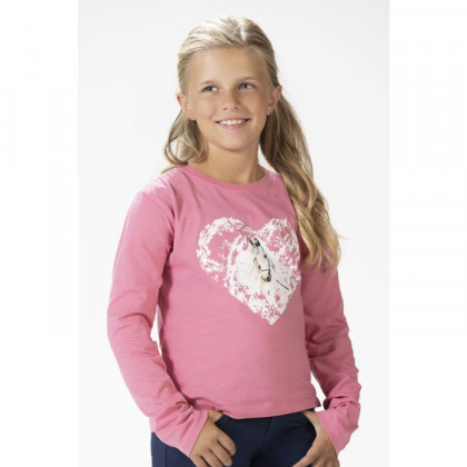 Dětské triko s dl. rukávem HKM Spirit růžové